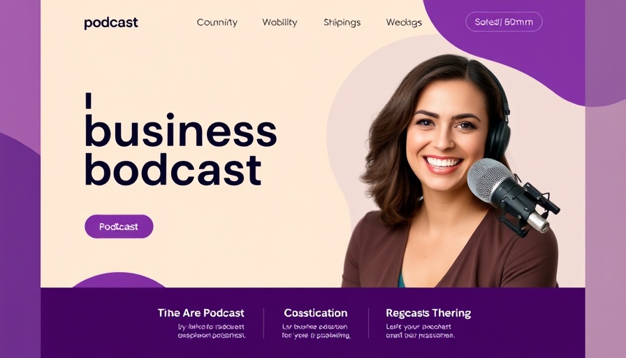 Confident woman hosting podcast on financial metrics in business.