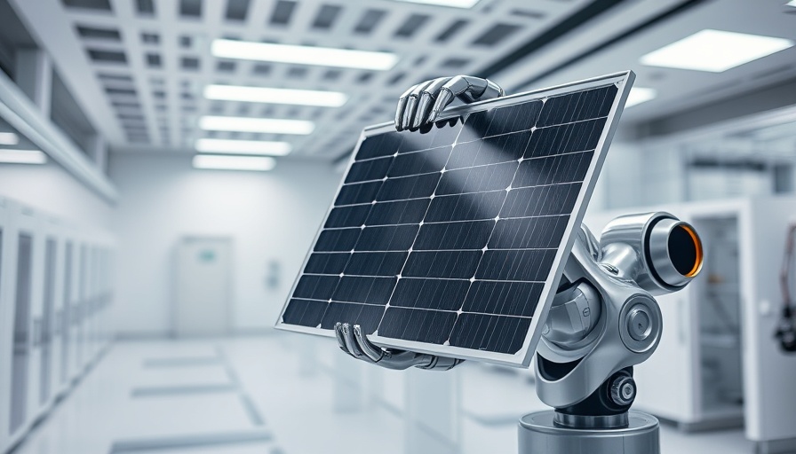Kingspan PowerPanel Solar Solution showcased with robot arm in lab.