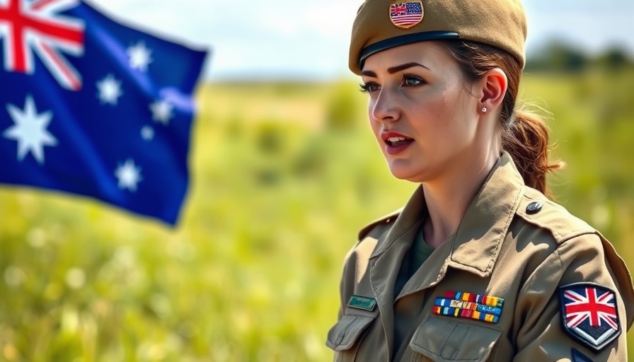 Australian soldier speaking at a ceremony, cultural reform context.