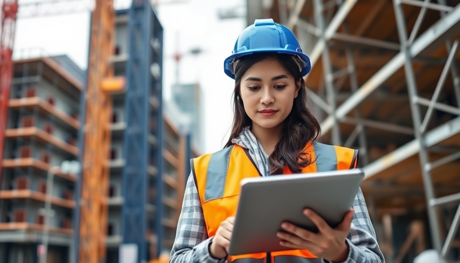 Female worker at a construction site, later-stage startups in construction investing.