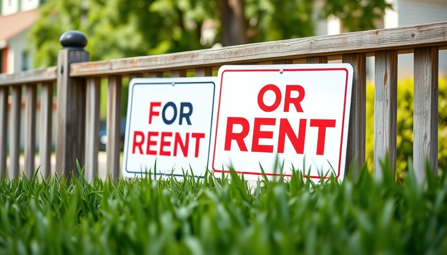 Tarrant County rental assistance - for rent signs in a suburban area.