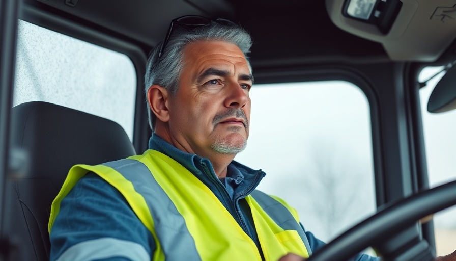 Construction driver focused for safety with driver-facing camera.
