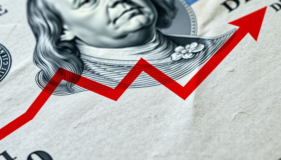 Dollar bill and falling graph representing Trump's Anti-Growth Agenda.