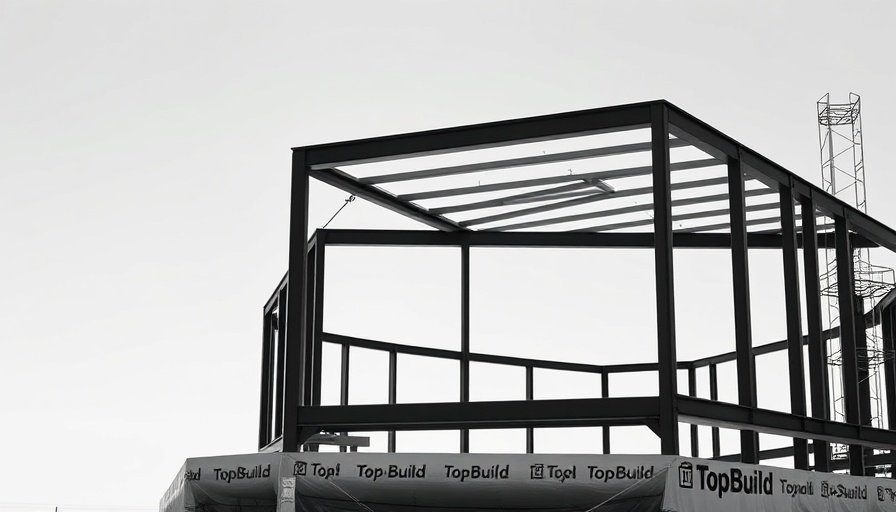 TopBuild margins: construction site with company logo superimposed