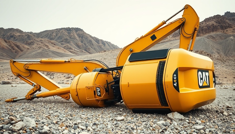 Overturned excavator on rocky ground highlighting excavation safety.