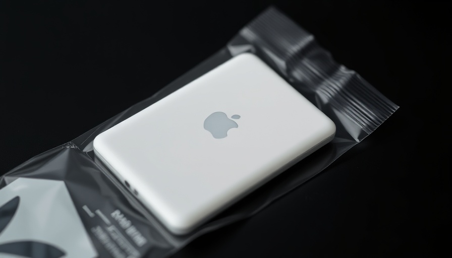 White tablet in a plastic bag against a dark background.