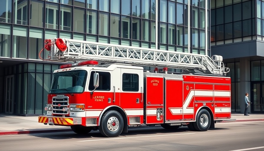 OHS emergency scene with fire truck in Victoria