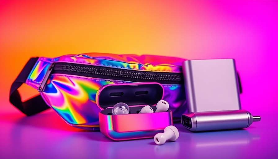 Best festival gear including holographic fanny pack and charger.
