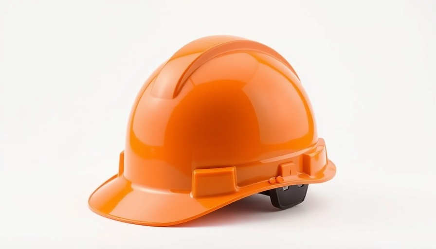 Bright orange Bullard Type II safety helmet with black straps.
