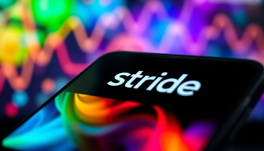 Stride's 40% Surge in Educational Market, smartphone with logo.