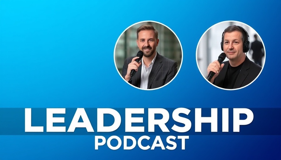 Podcast promotion graphic on unleashing leadership potential.