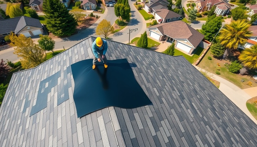 Roof with MFM Ultra HT seal being installed by workers.