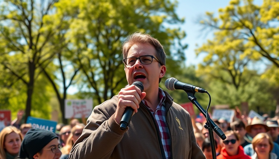 Speaker at protest discussing California redistricting plan.