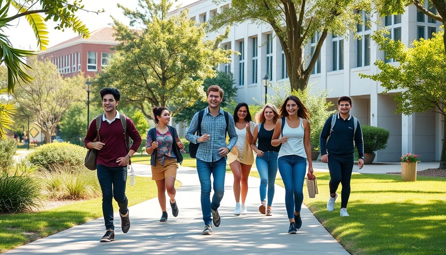 Students walking on campus at TCU largest incoming class 2025.