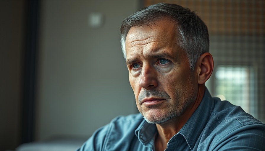 Concerned man sitting indoors related to James Beathard wrongful execution.