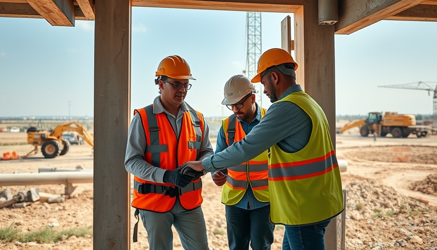 Construction workers following OSHA confined space regulations on site.