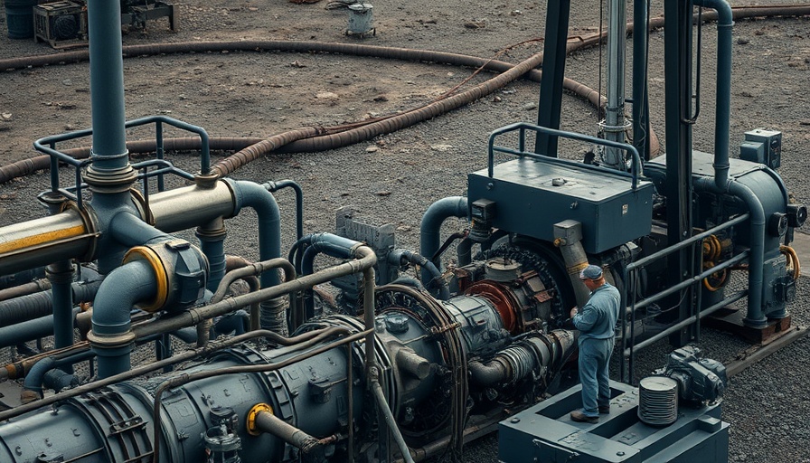 Texas oilfield machinery showcasing intricate equipment setup