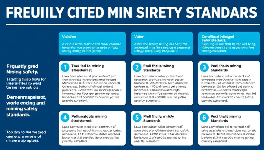 Infographic of frequently cited mining safety standards and violations.
