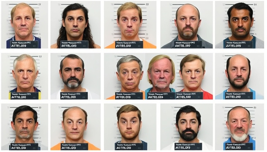 Mugshots of individuals arrested for Florida construction equipment theft.