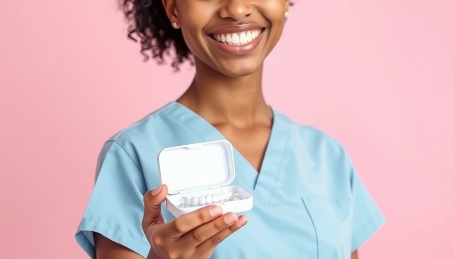Invisalign teeth straightening professional showcasing aligner case