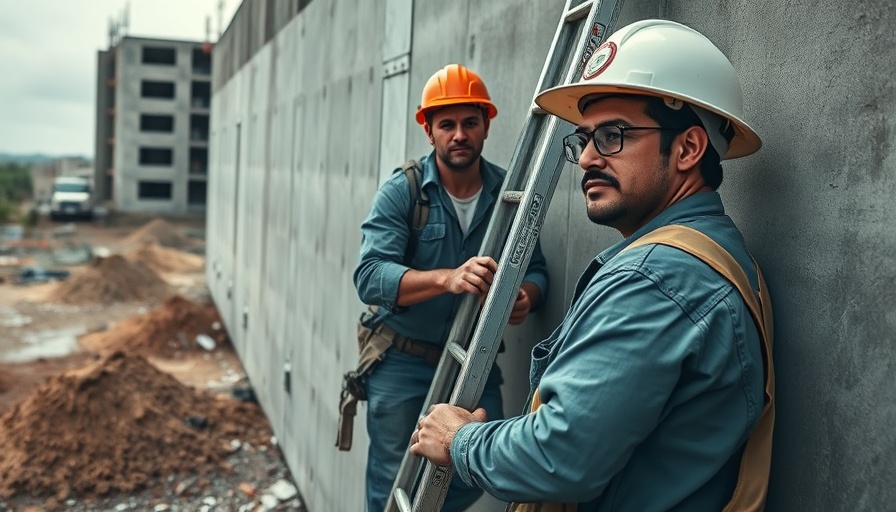 Construction workers at site highlighting mental health crisis concerns.