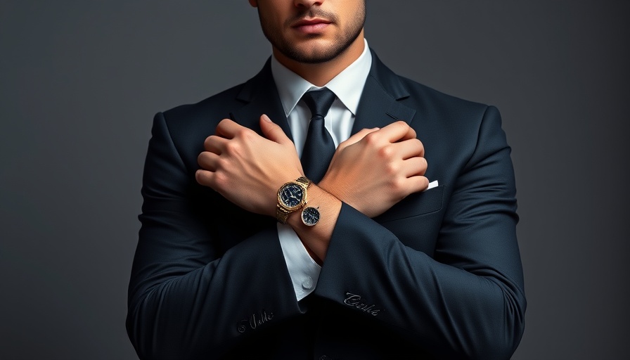 Sophisticated man wearing stylish men's charm bracelets.