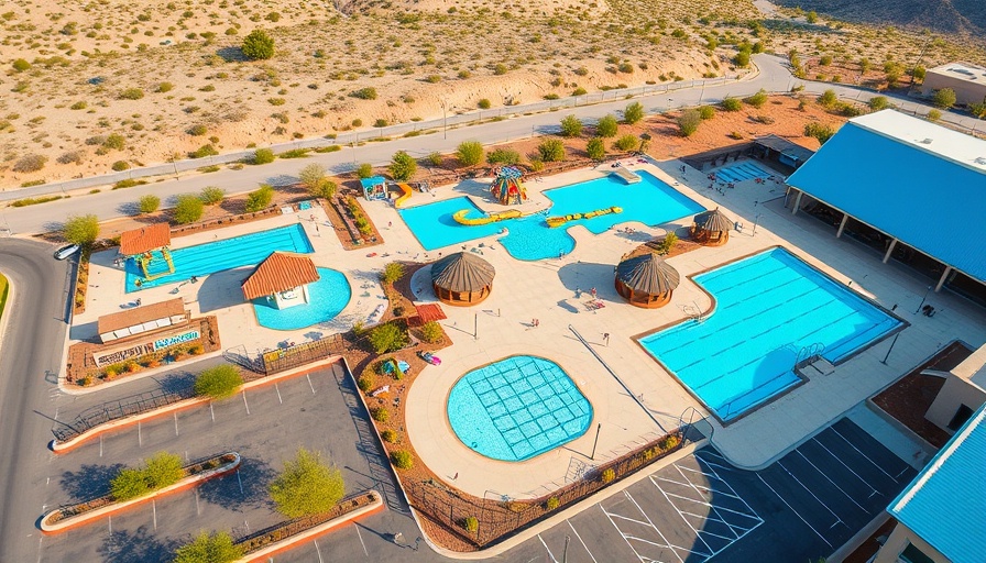 Rescue Oasis public safety and recreation complex aerial view.