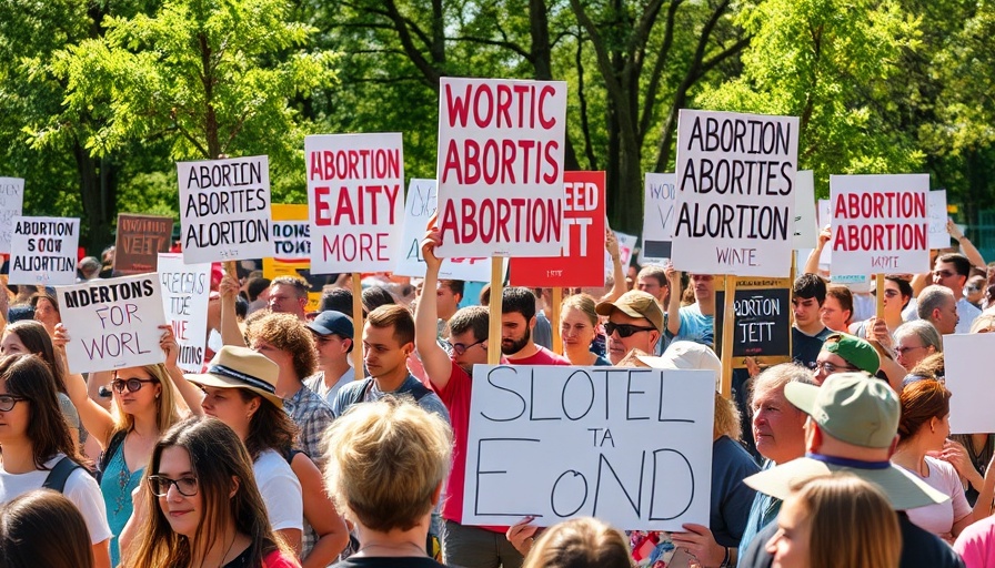 Protesters at rally holding signs against Texas abortion restrictions.