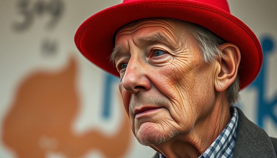 Thoughtful man in red hat with blurred background, concept of Texas domestic workers minimum wage.