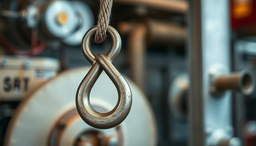 Detailed metal hook for best rigger training companies.