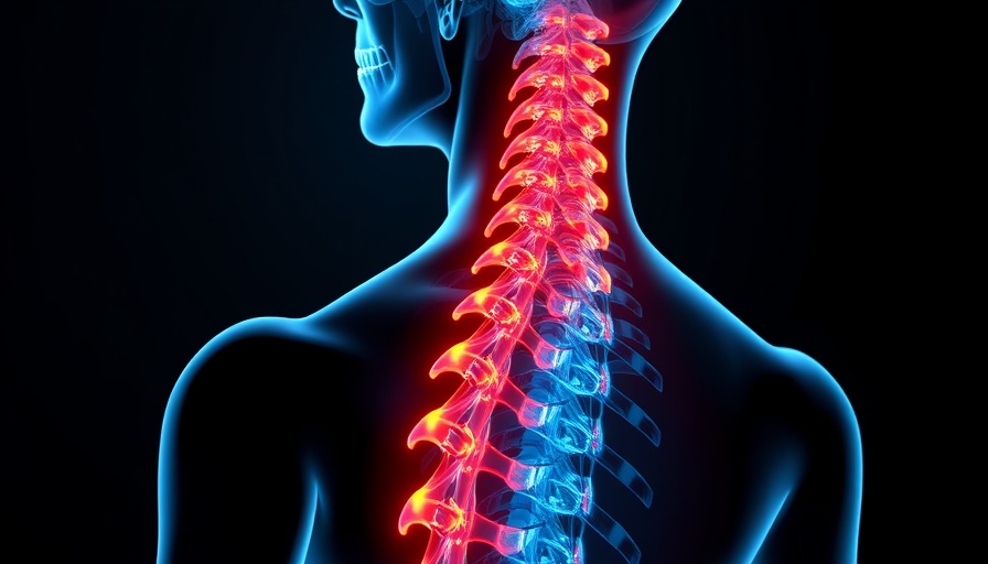 Anatomical illustration of spine highlighting ergonomic support.