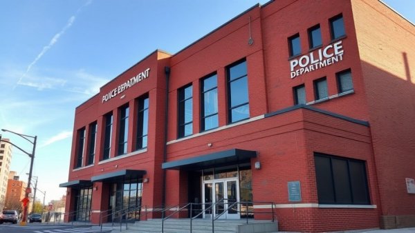 Modern police building exterior for police investigations
