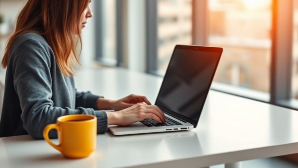 MedSpa marketing strategies in action with Buffer, person at laptop