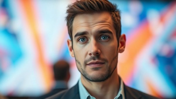 Professional focused at OpenAI event, highlighting ChatGPT competition.