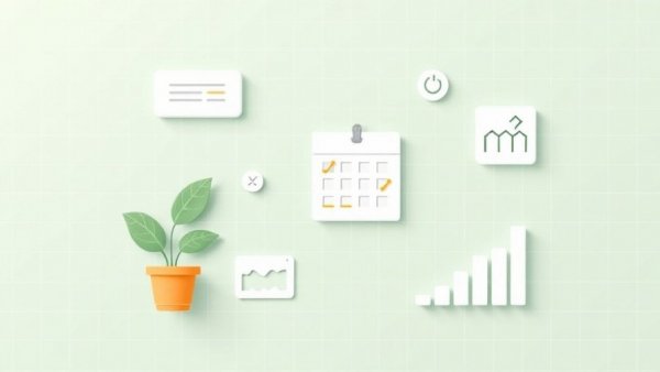 Minimalistic graphic of icons for social media management tools in MedSpas.