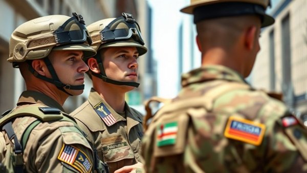 California National Guard soldiers deployed in urban area.