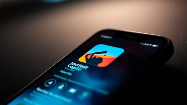 Close-up of Microsoft Copilot app on smartphone display.
