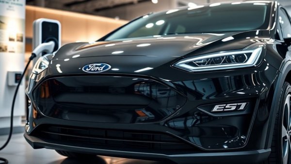 Ford electric vehicle charging at station, financial impact.