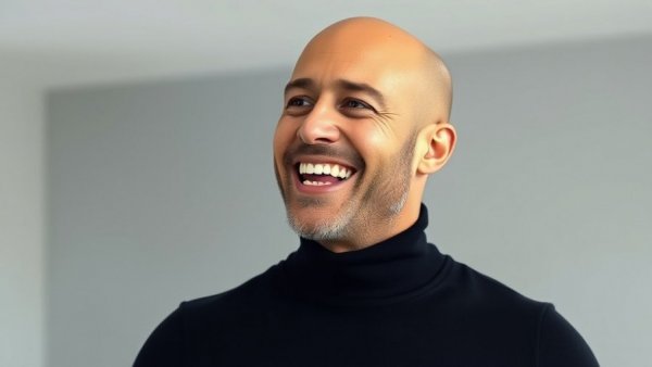 Smiling man discussing medspa marketing strategies.