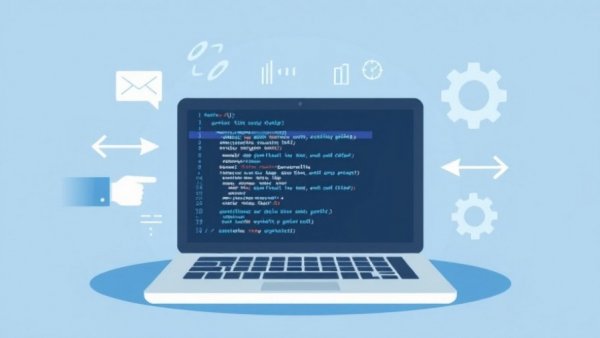 Abstract illustration of Google Ads scripts for budget management with digital elements.