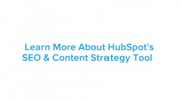 Blue hyperlink text about HubSpot's SEO tool.