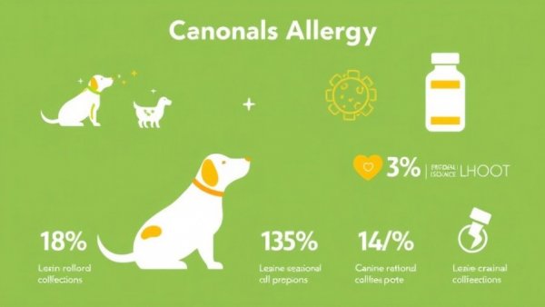Infographic on therapeutic options for canine atopic dermatitis, showing allergy statistics.