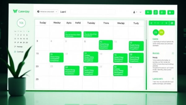 Marketing calendar 2026 digital interface with planning features.
