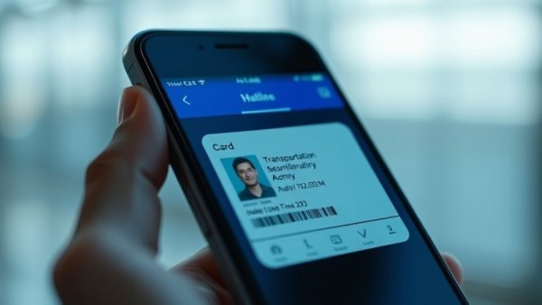 Digital ID interface on smartphone emphasizing modern security tech.