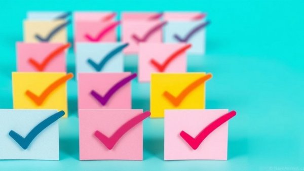 Colorful checkboxes illustrating nonprofit effectiveness assessment