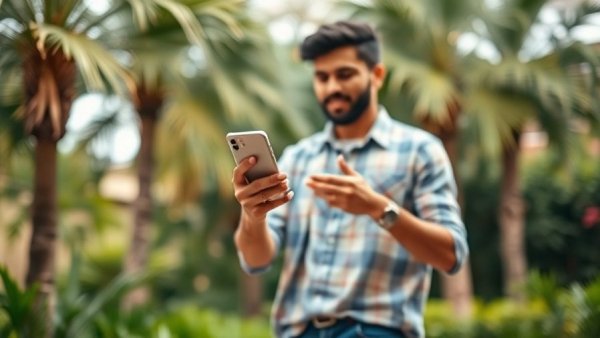Police technology in use outdoors with a smartphone gesture