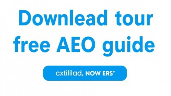 Blue digital banner offering HubSpot's free AEO guide download.
