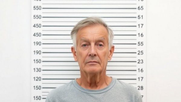 Mugshot of person standing in front of height chart, related to death penalty Mississippi murders.