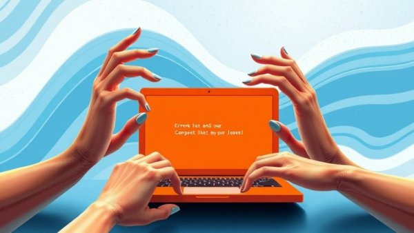 Illustration showing Magento SEO challenges with error message.