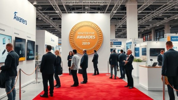 2025 VETTY Awards Winners event hall with attendees and displays.